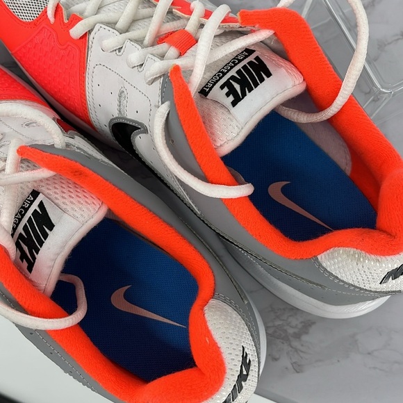 NIKE AIR CAGE COURT Sneakers Sz 13 White‎ Neon Coral Athletic Running Casual - Picture 6 of 10